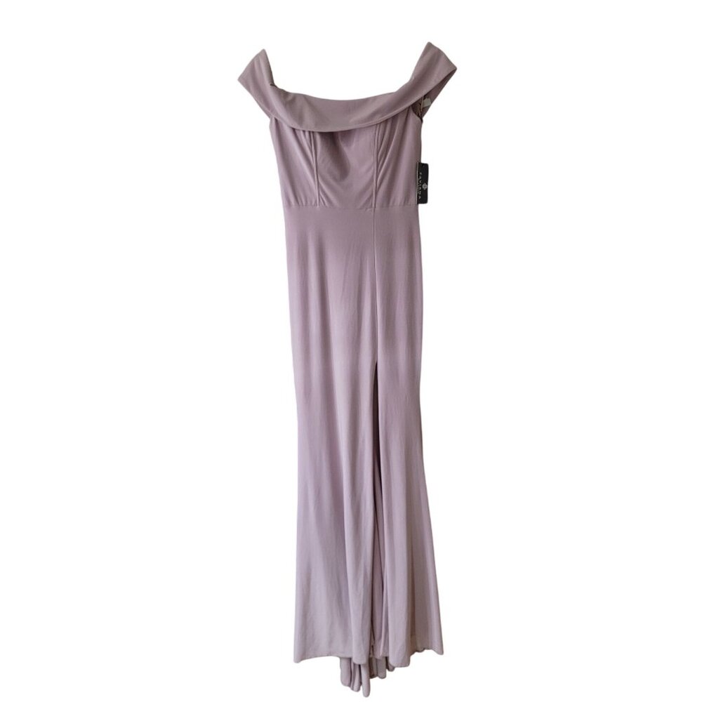 $298 Faviana Glamour Dress S10015 Mauve Size 4